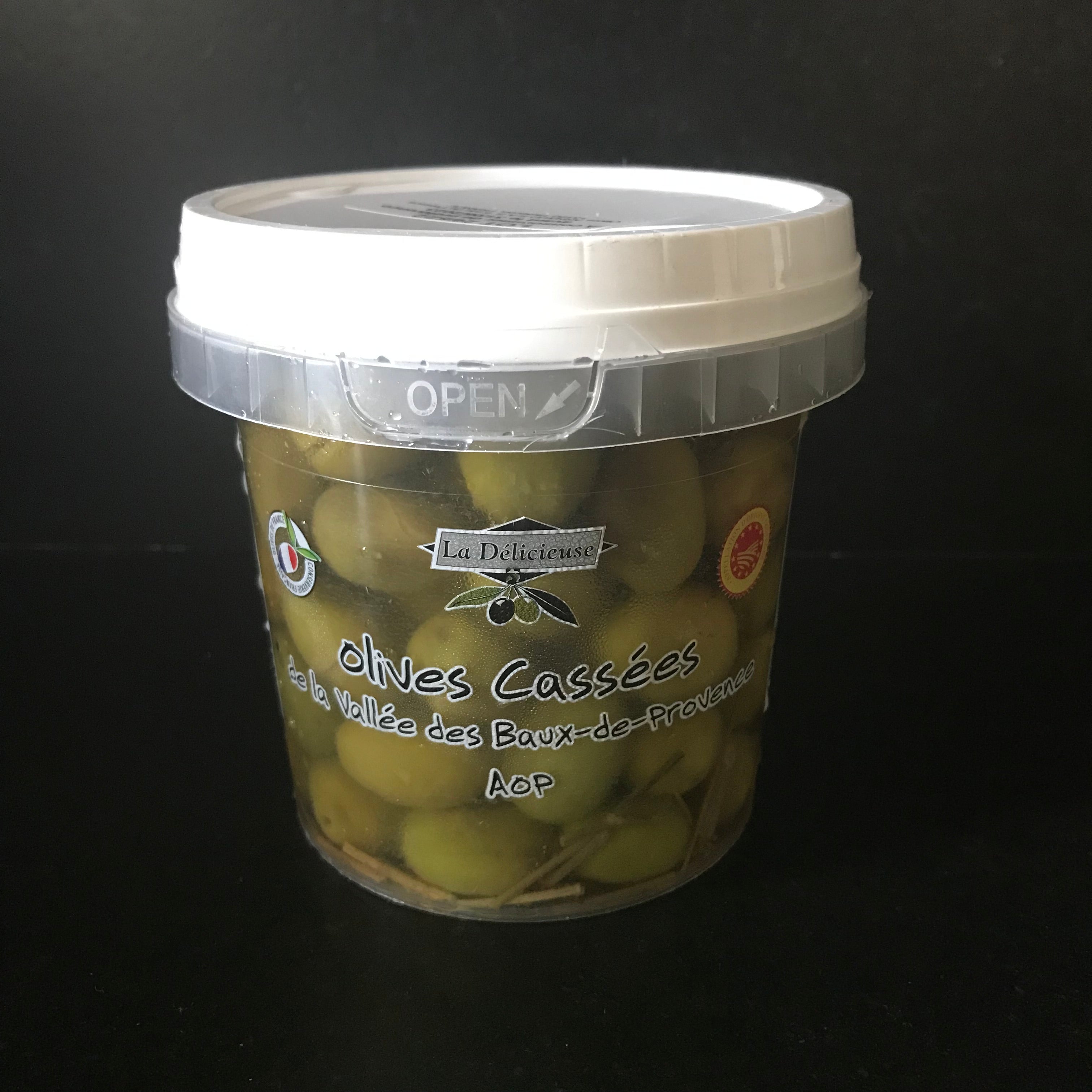 Olives cassées de la Vallée des Baux de Provence AOP 350 gr